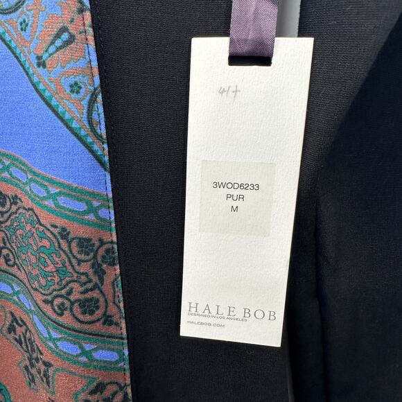 NWT Hale Bob Floria Long Sleeve Sheath Dress Boat Neck Paisley Print Size M - Picture 9 of 11